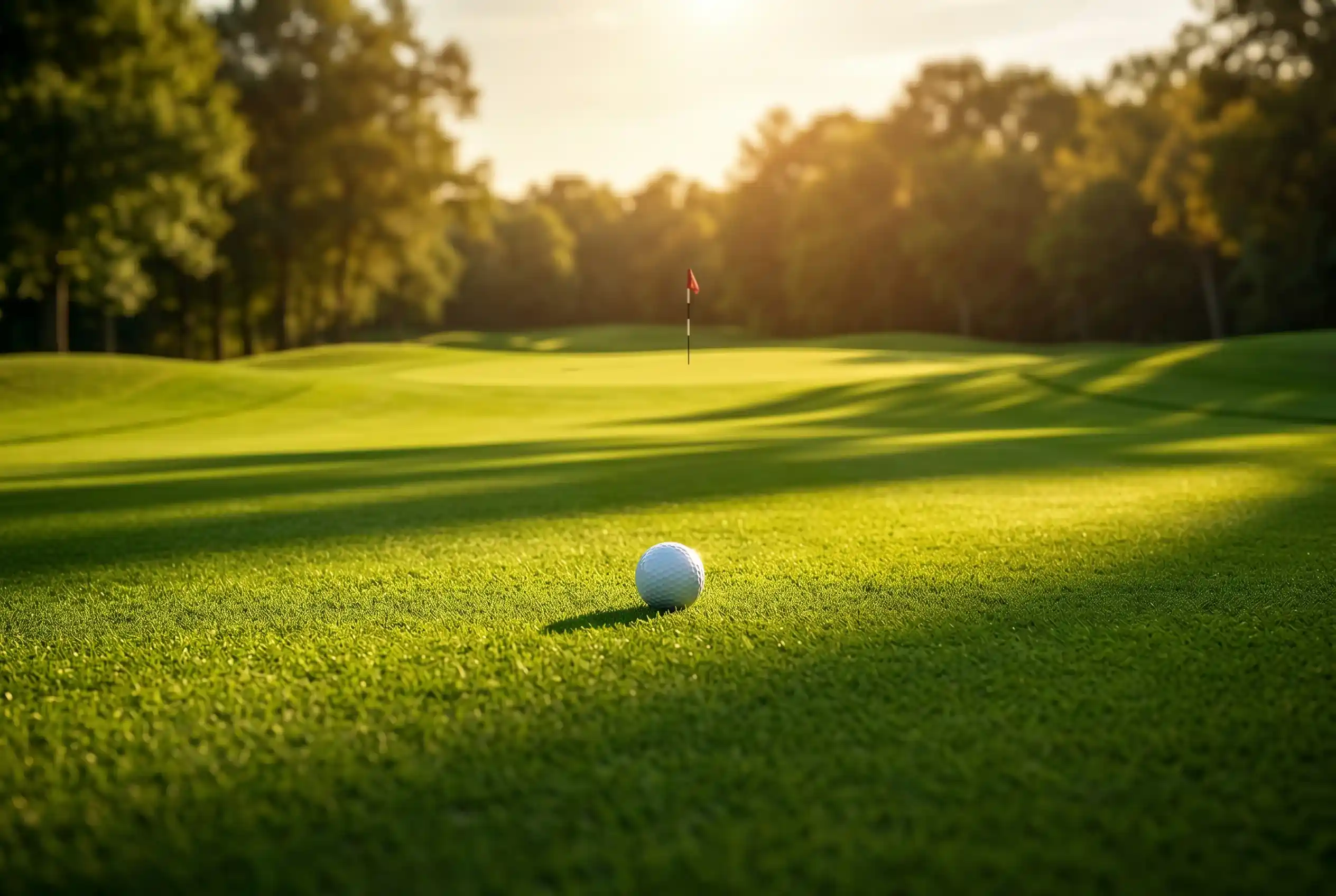 Analytischer Blick auf einen Golfplatz mit Daten-Overlay für Golf Wetten 2026